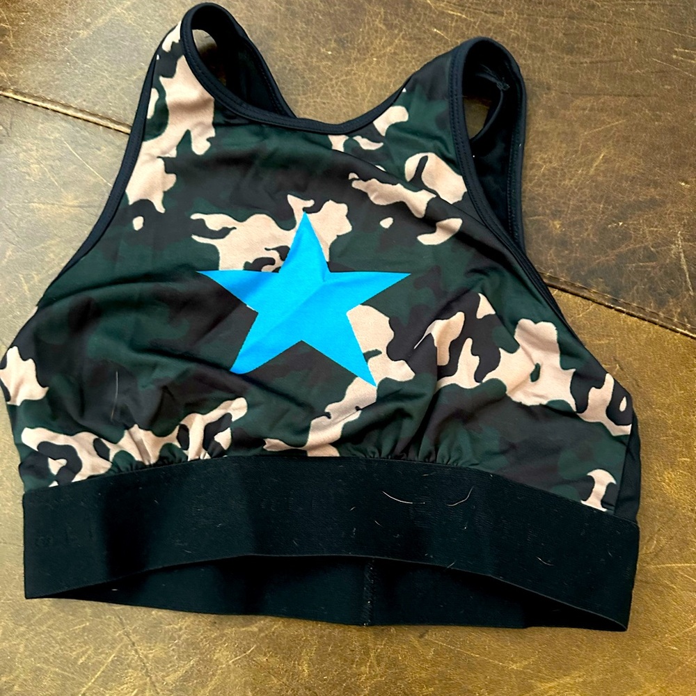 NOLI Camo Sports Bra with Blue Star